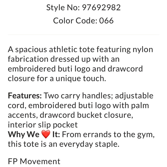 Free People Movement Blooming Buti Pink Tote with Gold & Navy Embroidery NWT - Picture 11 of 11